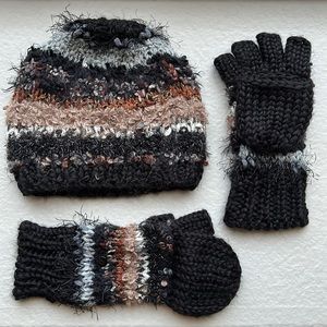 Steve Madden Hat & Gloves Set